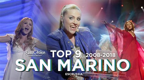 San Marino In Eurovision Top 9 2008 2018 YouTube