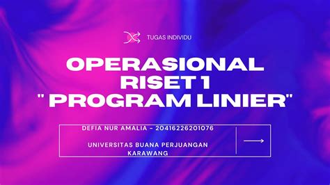 Operasional Riset 1 Linier Programing Grafik Minimasi And Simplek