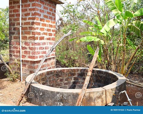 A Water Well - Dug Well - in an Indian Village Stock Photo - Image of groundwater, drinking ...