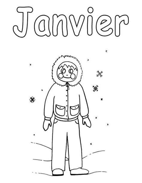 Coloriage Janvier Pour Enfants T L Charger Et Imprimer Gratuit Sur