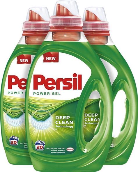 Persil Power Gel Vloeibaar Wasmiddel Voordeelverpakking 3 X 20