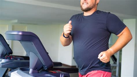 Fat Person Running On Treadmill