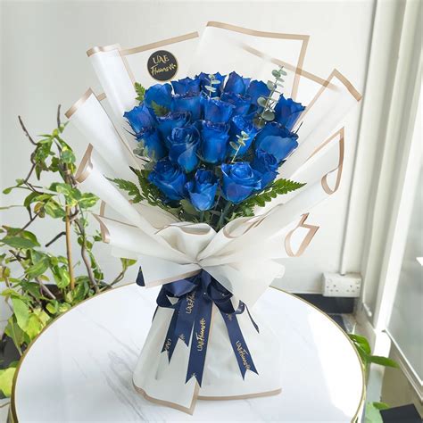 Blue Roses Bouquet By UAE Flowers