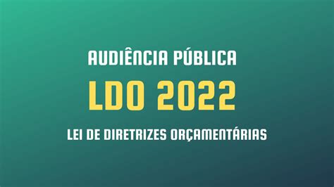 Ldo 2022 AudiÊncia PÚblica Prefeitura Municipal De Britânia