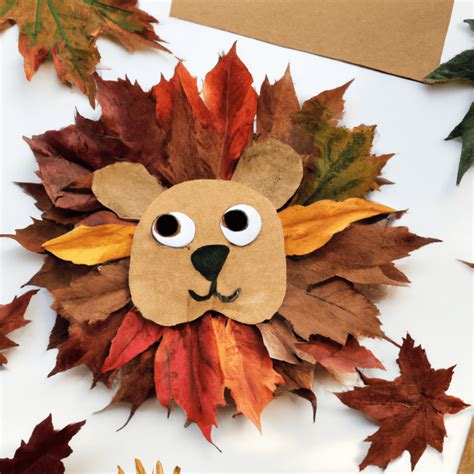 How To Make A Cute Lion Leaf Craft Fall Crafts Leaf Crafts Fall