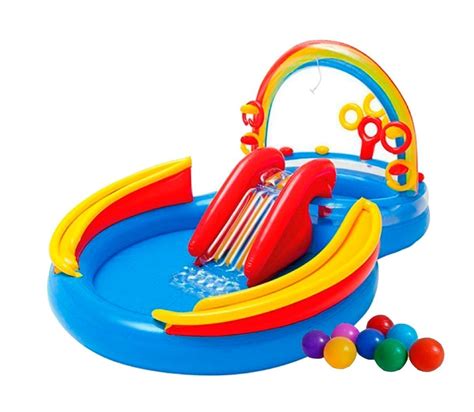 ROZETKA | Надувной детский игровой центр-бассейн с 16 шариками Intex ...