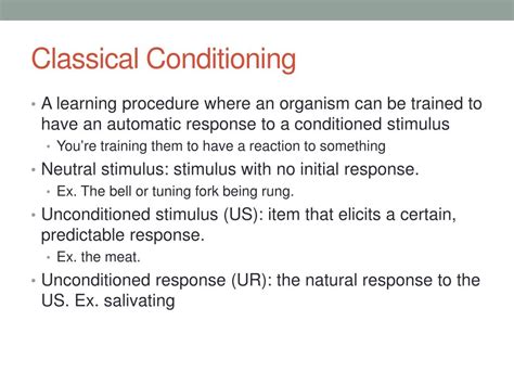 Ppt Classical Conditioning Powerpoint Presentation Free Download Id 2376480