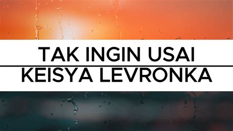 Tak Ingin Usai Karaoke Keisya Levronka Youtube