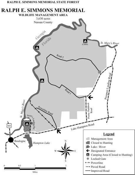 Ralph E Simmons Memorial Wma Brochure Map By Florida Fish And Wildlife