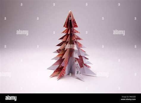 Money Origami Christmas Tree Stock Photo Alamy