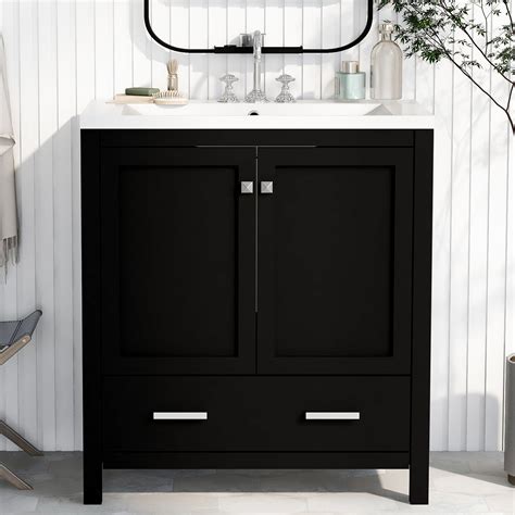 Winston Porter Huckeba 30 Free Standing Single Bathroom Vanity With