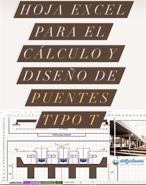 Hoja Excel Para El Cálculo Y Diseño De Puentes Tipo T En 2021 Puentes Puente