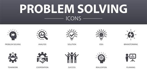 Premium Vector Problem Solving Simple Concept Icons Set Contains