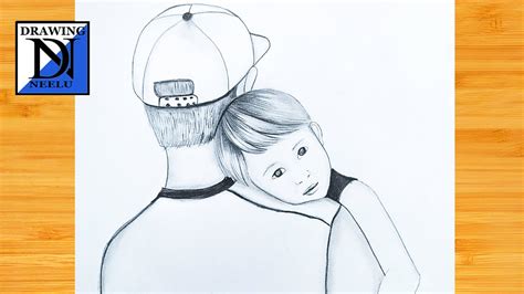 How To Draw A Father And Son Pencil Sketch Tutorial For Beginner