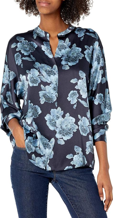 Vince Womens Tapestry Floral Popover Blouse At Amazon Womens Clothing