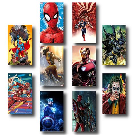 Kit Placas Quadros Decorativos X Cm Her Is Marvel E Dc Beecost