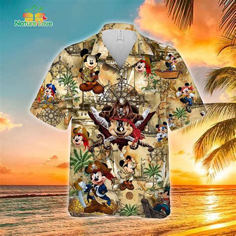 Mickey And Friends Pirates Of Caribbean Hawaiian Shirt Disney Mickey