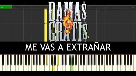 Damas Gratis Me vas a extrañar PARTITURA TUTORIAL YouTube