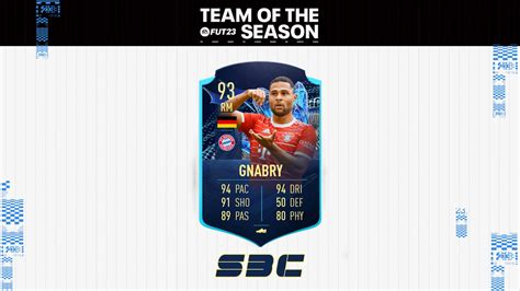 Fifa Sbc Serge Gnabry Tots Moments Annunciata La Carta Team Of The