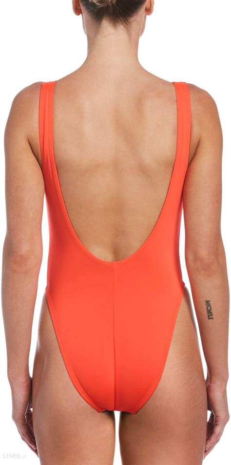 Nike Swim Sneakerkini U Back One Piece Swimsuit Women Pomarańczowy 2022