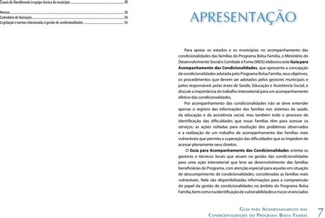 Guias E Manuais Guia Para Acompanhamento Das Condicionalidades Do