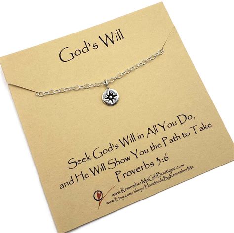 Compass Necklace Proverbs Christian Necklaces For Women