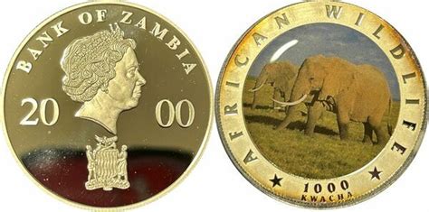 Kwacha Elephant Zambia Numista