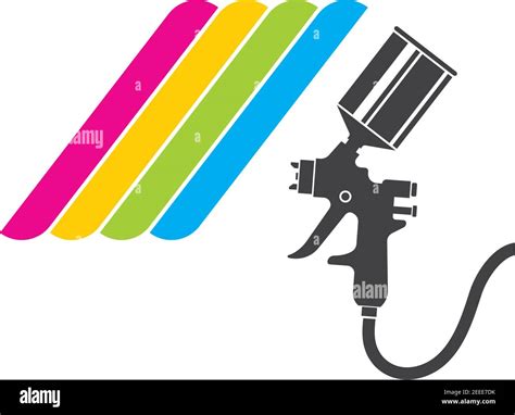 Spray Gun Logo Stock Vector Images Alamy