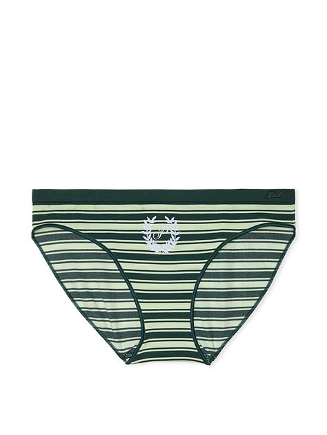 Buy Seamless Bikini Panty Deep Forest Festive Stripe Print Order Panties Online Pink Us