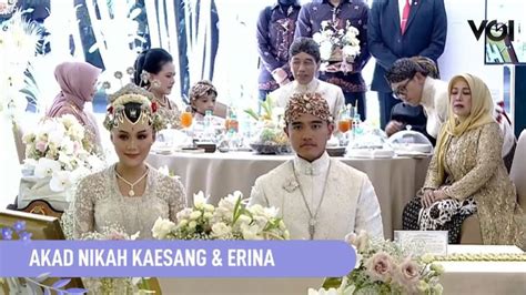 Sah Kaesang Pangarep Dan Erina Gudono Resmi Menikah Dengan Mas Kawin