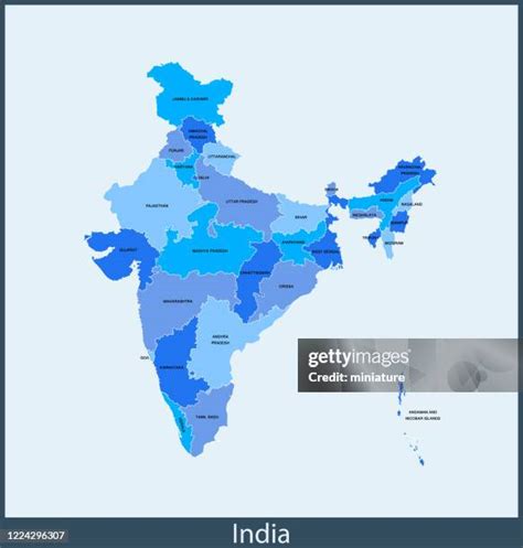 Political Map Of India High Res Illustrations Getty Images