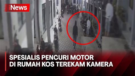 Terekam Cctv Aksi Pencurian Motor Di Rumah Kos Cilincing Youtube