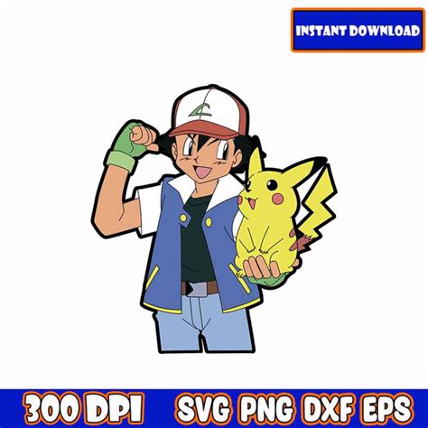 Pokemon Pikachu And Ash Svg Pokemon Svg Bundle Layered Svg Inspire