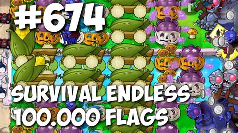 Plants Vs Zombies Survival Endless Flags Part