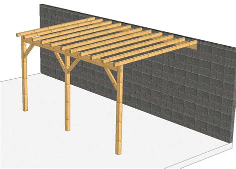 Pergolas adossée Construction de carport pergolas auvent et appenti