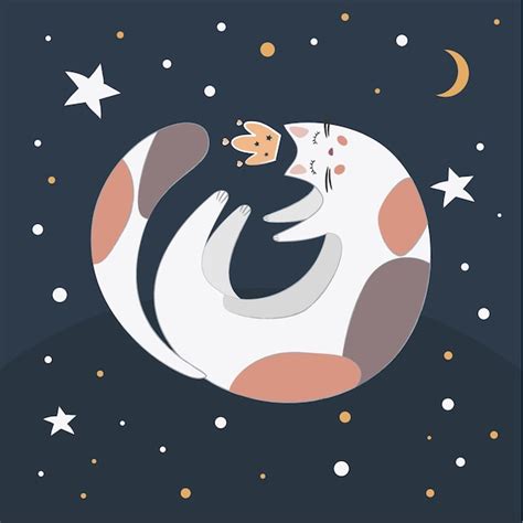 Premium Vector Cat In Space