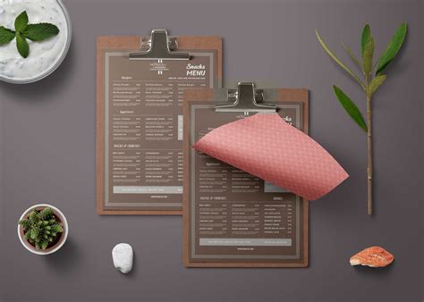 Creative A Single Page Menu Psd Template Effects