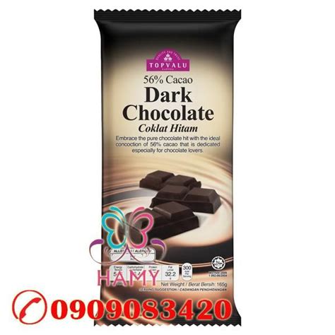 Thanh Socola Đen Gói 165g Topvalu Dark Chocolate 165g