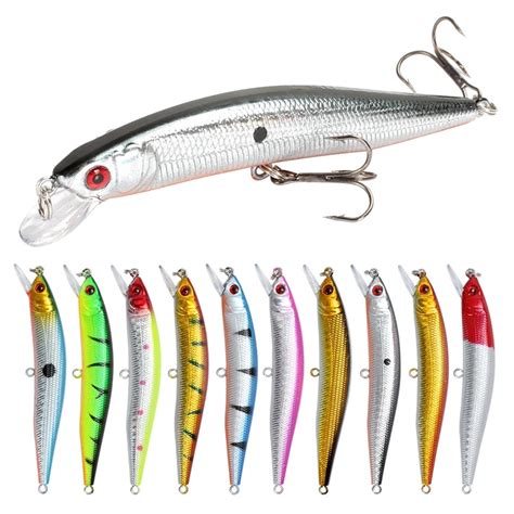 1pcs Lot Fishing Lure 3D Eyes Floating Minnow Aritificial Laser