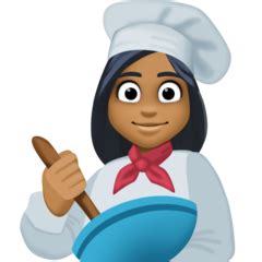 Woman Cook Medium Dark Skin Tone Emoji