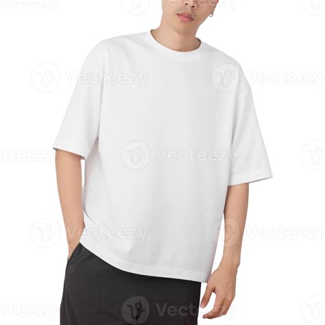 Man In Oversize White T Shirt Mockup Cutout Png File 8586977 Png