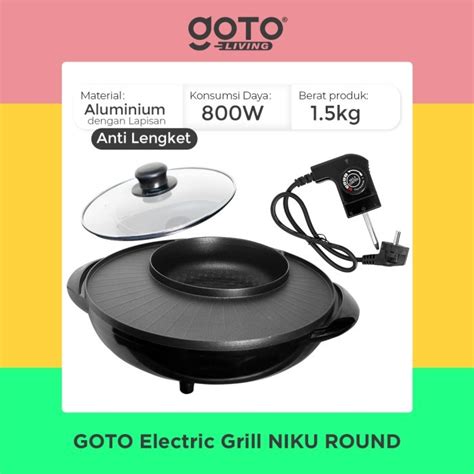 Jual Goto Niku Electric Grill BBQ Hot Pot Pemanggang Panggangan Elektrik TOSHI BLUE Shopee