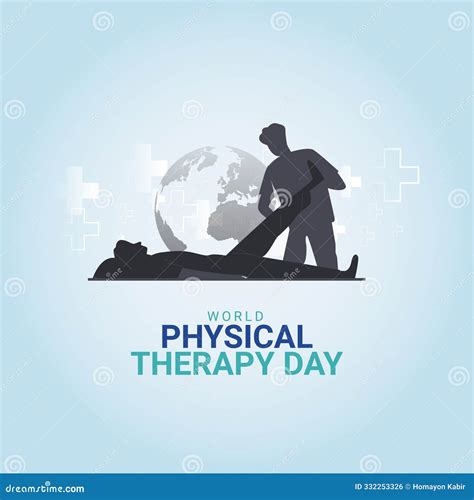 World Physical Therapy Day September 8th Typography Template Stock