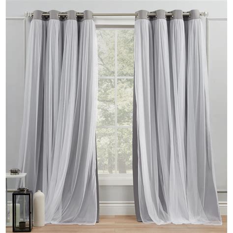 Exclusive Home Curtains Catarina Layered Solid Room Darkening Blackout