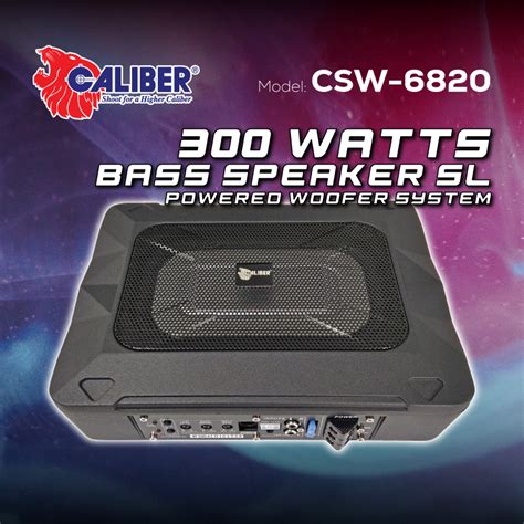 Caliber CSW 6820 300 Watts Bass Speaker SL Powered Woofer System