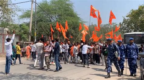 Devotees Of Shriram Hold A Peaceful Procession In Delhis Jahangirpuri