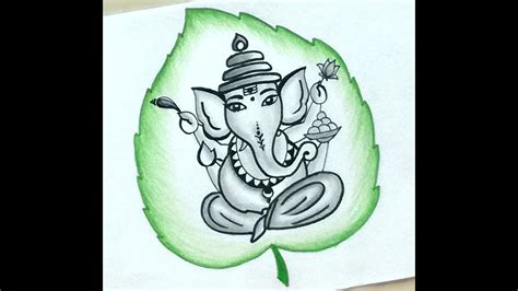 How To Draw Lord Ganesha| Vinayagar Drawing And Shading For Beginners ...