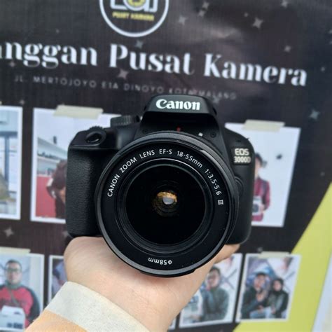 Jual Canon 3000 D Lensa Kit 18 55mm III Second Kamera DSLR