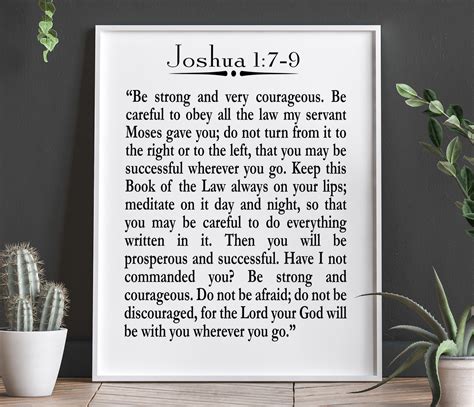 Biblical Poster Joshua 17 9 Joshua Quote Bible Quote Scripture Quote