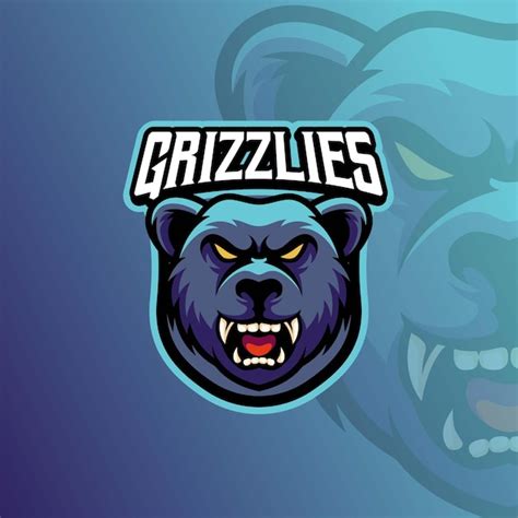 Premium Vector | Grizzlies Animal Mascot Logo Premium Template